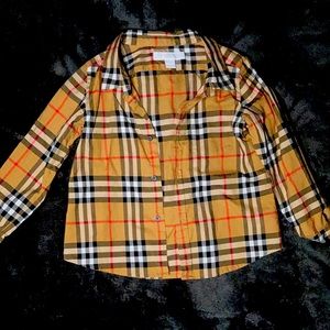 Button Down Burberry 2y Toddler Shirt.